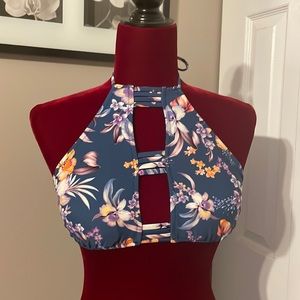 Express floral print bikini top, worn once